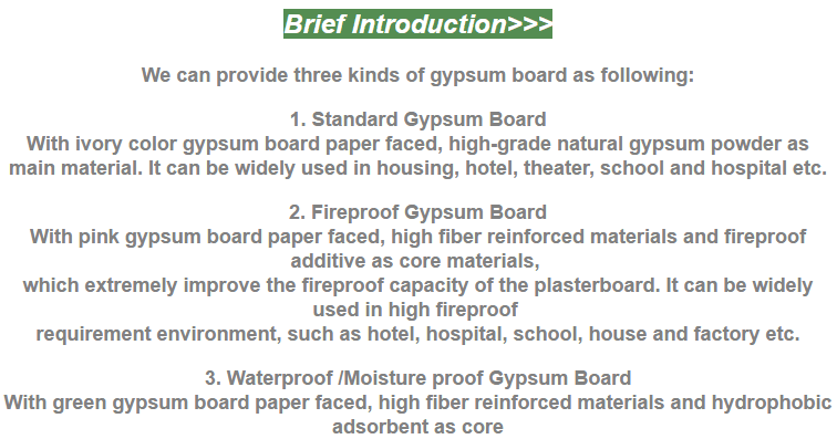 Paper faced fireproof gypsum board